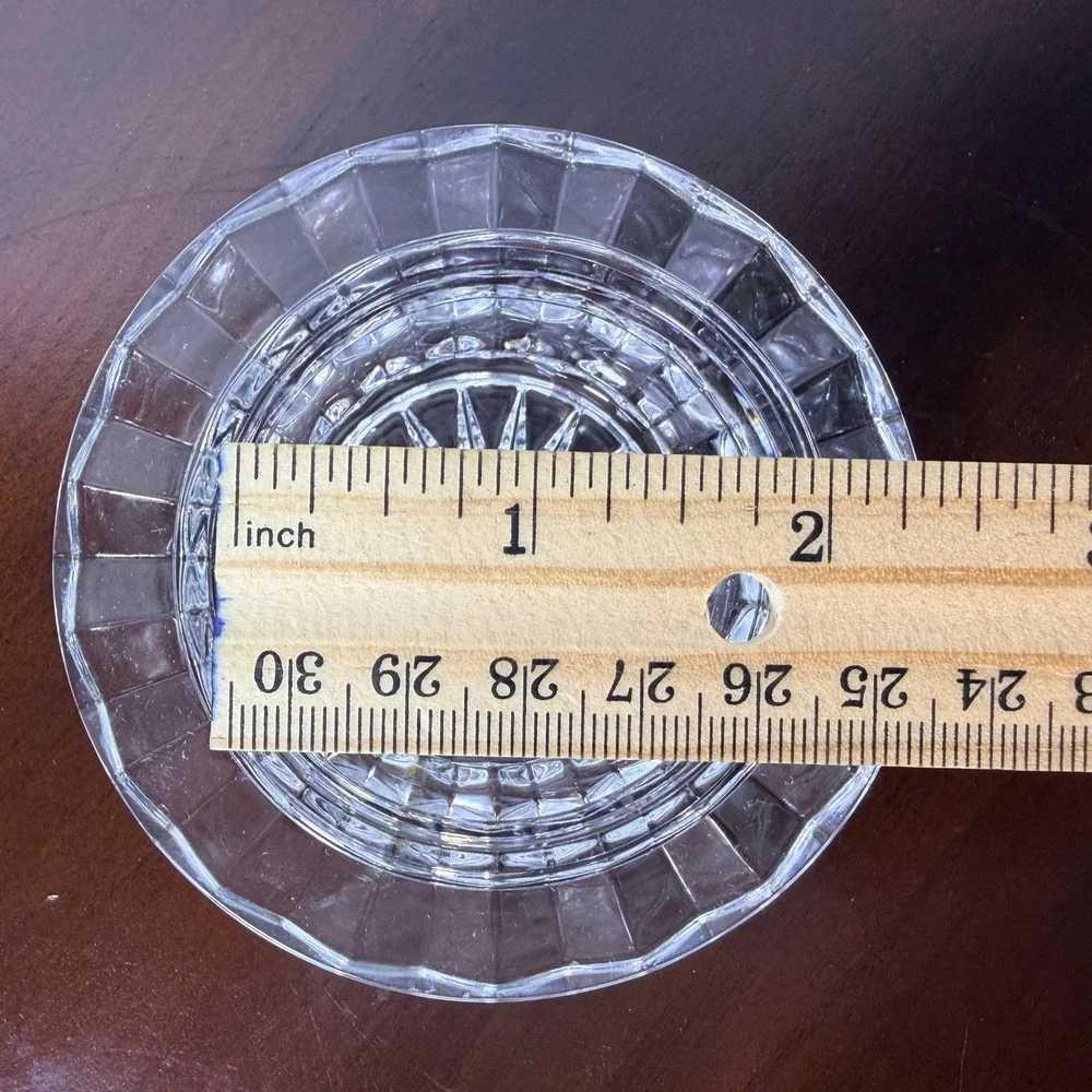 Vintage Mikasa Salina Crystal Individual Butter Dish Dome Lid Butter Cloche